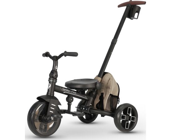 Дитячий велосипед QPlay Comfo Max складаний триколісний Brown (T70 ComfoMaxBrown), зображення 11