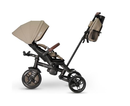 Дитячий велосипед QPlay Comfo Max складаний триколісний Brown (T70 ComfoMaxBrown), зображення 5