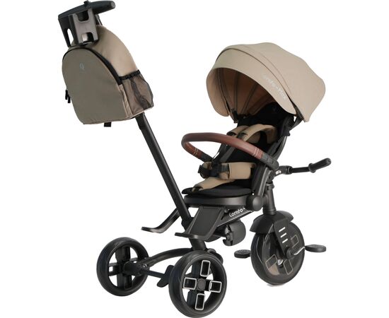 Дитячий велосипед QPlay Comfo Max складаний триколісний Brown (T70 ComfoMaxBrown), зображення 9