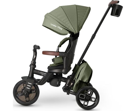 Дитячий велосипед QPlay Comfo Max складаний триколісний Green (T70 ComfoMaxGreen), зображення 2