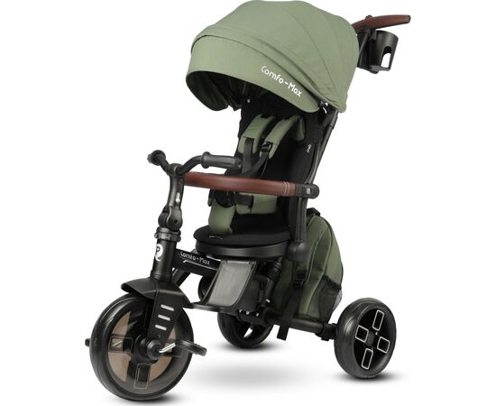 Дитячий велосипед QPlay Comfo Max складаний триколісний Green (T70 ComfoMaxGreen), зображення 3