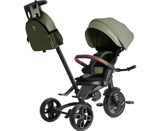 Дитячий велосипед QPlay Comfo Max складаний триколісний Green (T70 ComfoMaxGreen), зображення 8