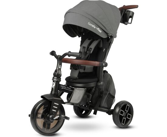 Детский велосипед QPlay Comfo Max складаний триколісний Grey (T70 ComfoMaxGrey), изображение 2