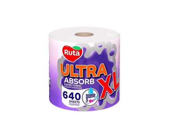 Бумажные полотенца Ruta Ultra XL 3 слоя 640 отрывов (4820202898153)