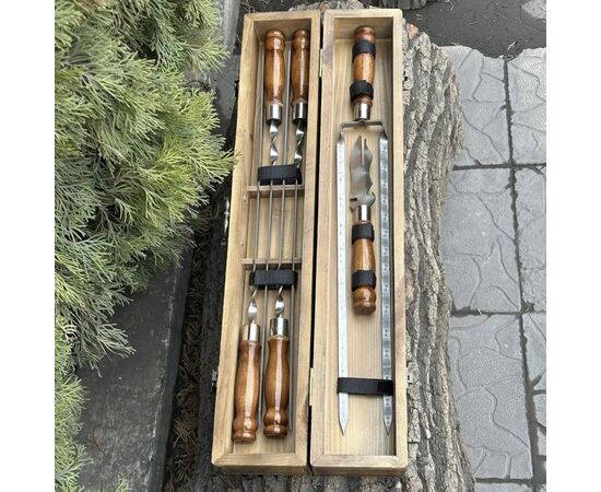 Набор для барбекю Metalzavod ШашлиКейс світла текстура (PN-ShaCase-TLT), изображение 5