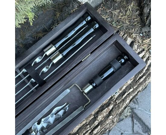 Набор для барбекю Metalzavod ШашлиКейс чорний (PN-ShaCase-BL), изображение 6