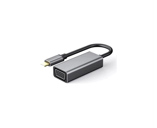Переходник USB-C to VGA F USB 3.0 Full HD 1080p 60Hz dark gray Dynamode (DM-AD-USB-C-VGA), изображение 2