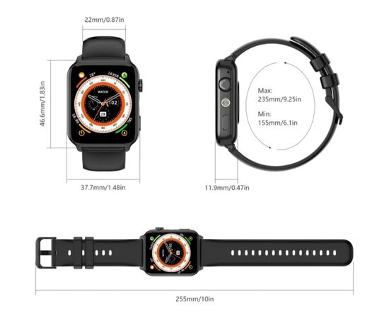Смарт-часы Blackview R30 Max Black (6931548323174), изображение 4
