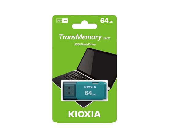 USB флеш накопитель Kioxia 64GB TransMemory U202 Light Blue USB 2.0 (LU202L064GG4), изображение 3