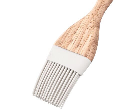 Кисточка кулинарная Ardesto Tasty Baking, 22.3см, силікон, дерево, сірий світлий (AR1561G), изображение 4