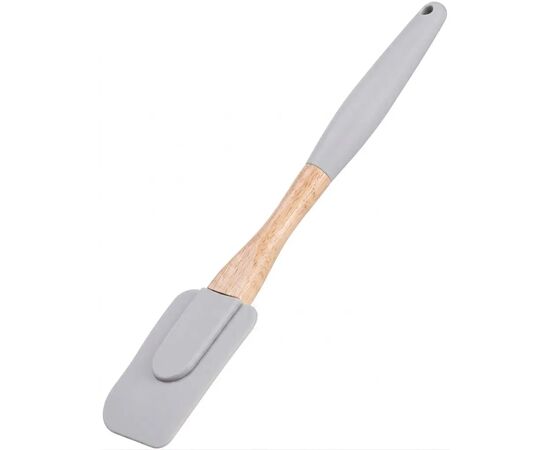 Лопатка кухонная Ardesto Tasty Baking, 25см, силікон, дерево, сірий світлий (AR1560G)