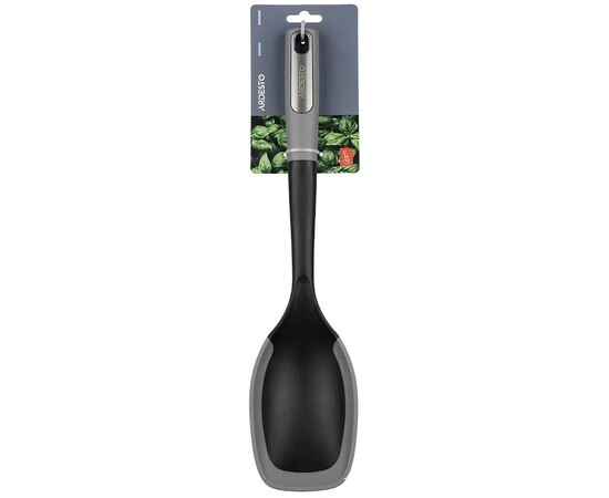Ложка поварская Ardesto Gemini, 34см, пластик, силікон, сіро-чорний (AR2125G)