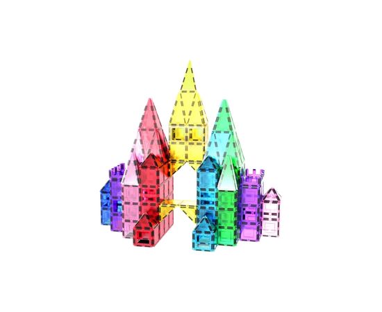 Конструктор Picasso магнитный Tiles The Building Blocks With Car 61 деталь (817338028244)
