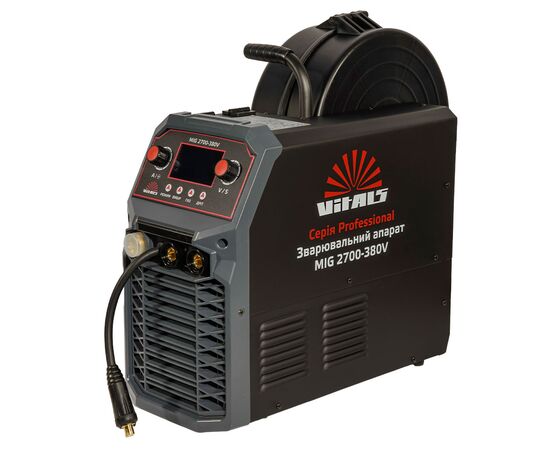Сварочный аппарат Vitals Professional MIG 2700-380V, инверторный полуавтомат, MMA/MIG, 270 A, 7.9 kW, 380V (237592)