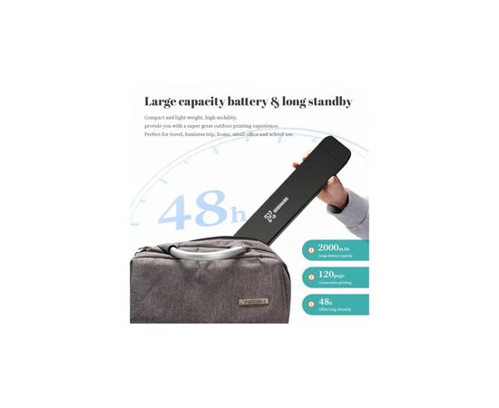 Принтер этикеток UKRMARK P832, A4, 300 dpi, беспроводной, Bluetooth USB Type-C, black (900347), изображение 3