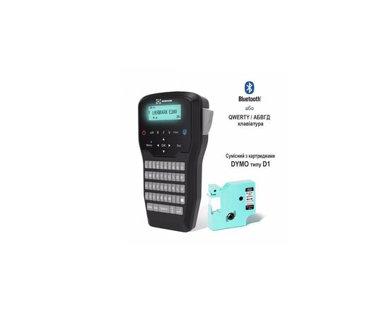 Принтер этикеток UKRMARK E2800, Bluetooth, QR и штрих-коды, совместимый с картриджами DYMO D1, 6–12 mm (900449), изображение 2