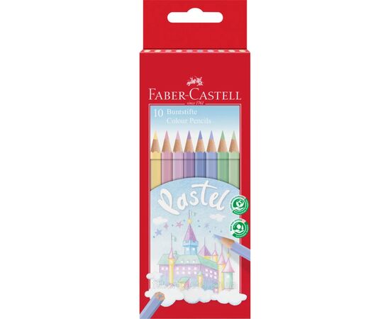 Карандаши цветные Faber-Castell Pastel пастельні відтінки, 10 кольорів (111211) (32071)