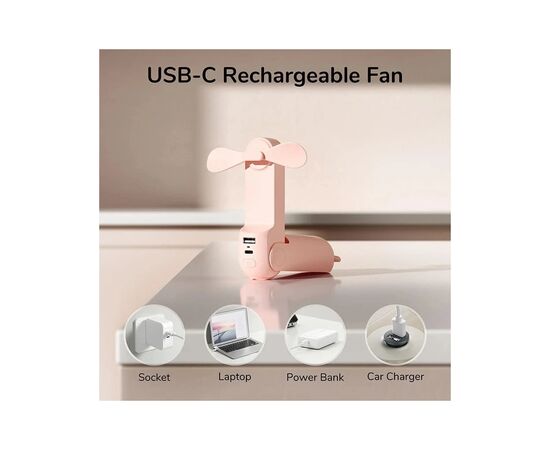 Вентилятор Jisulife F8X pink, изображение 6