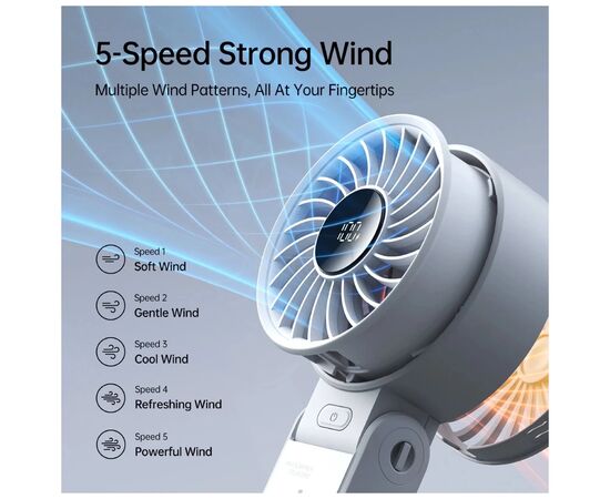 Вентилятор Jisulife Handheld Fan 7 pink, изображение 7