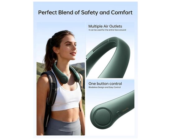 Вентилятор Jisulife Neck Fan Life3 FA14 green, изображение 4