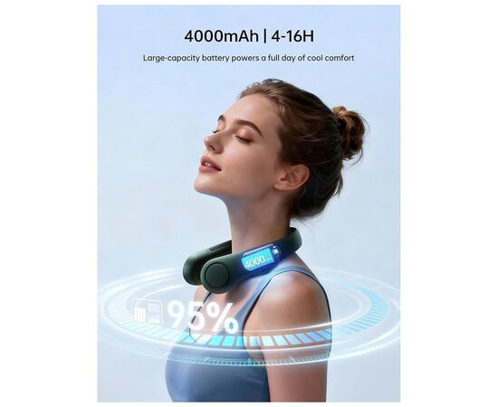 Вентилятор Jisulife Neck Fan Life3 FA14 green, изображение 5