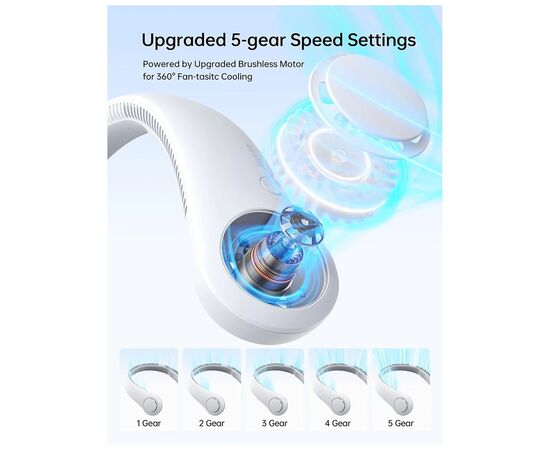 Вентилятор Jisulife Neck Fan Life3 FA14 grey, изображение 2