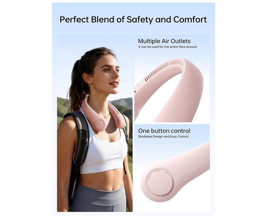 Вентилятор Jisulife Neck Fan Life3 FA14 pink, изображение 3