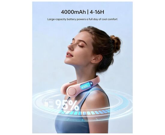 Вентилятор Jisulife Neck Fan Life3 FA14 pink, изображение 4