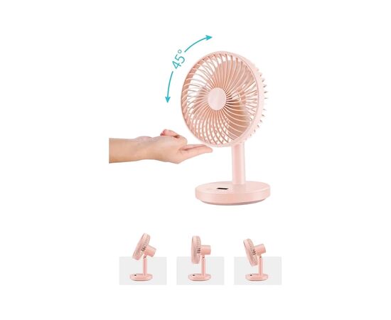 Вентилятор Jisulife Desktop small fan 01 Pink, изображение 3