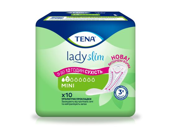 Урологические прокладки Tena Lady Slim Mini 10 шт. (7322540984705/7322540853254), изображение 2