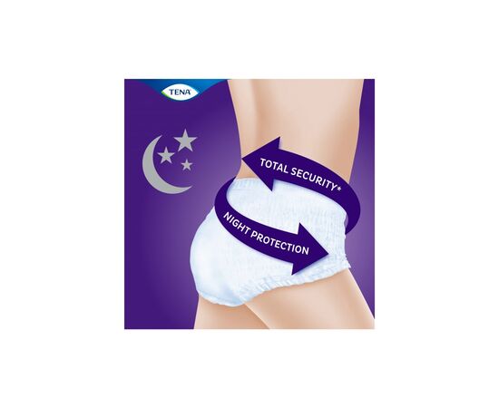 Подгузники для взрослых Tena Pants Plus Night Трусы ночные размер Мedium 12 шт (7322540839913), изображение 2