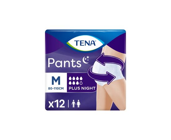 Подгузники для взрослых Tena Pants Plus Night Трусы ночные размер Мedium 12 шт (7322540839913)