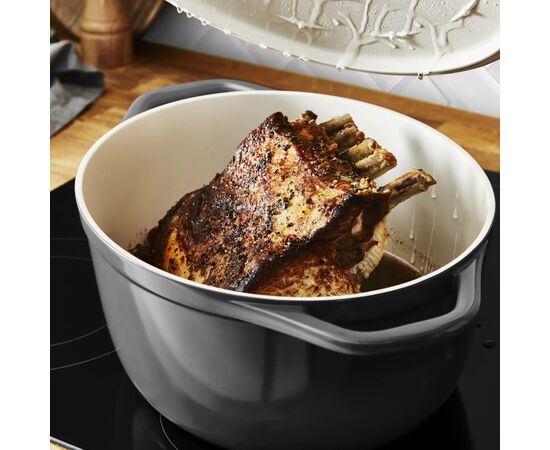 Каструля Tefal Air з кришкою 5.7л чорний (E2558904), зображення 4