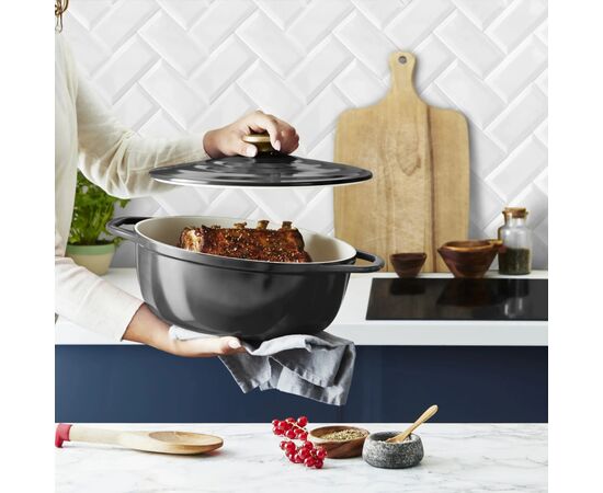 Каструля Tefal Air з кришкою 5.7л чорний (E2558904), зображення 6