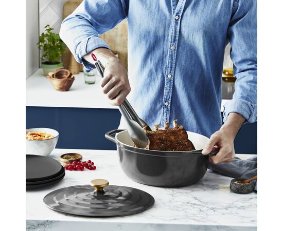 Каструля Tefal Air з кришкою 5.7л чорний (E2558904), зображення 7