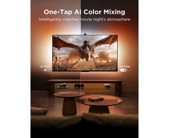 Светодиодная лента Govee Набір R2A81 Three-cameraTV Backlight 75-85'', RGBIC, WI-FI/Bluetooth, чорний (R2A81C11), изображение 9