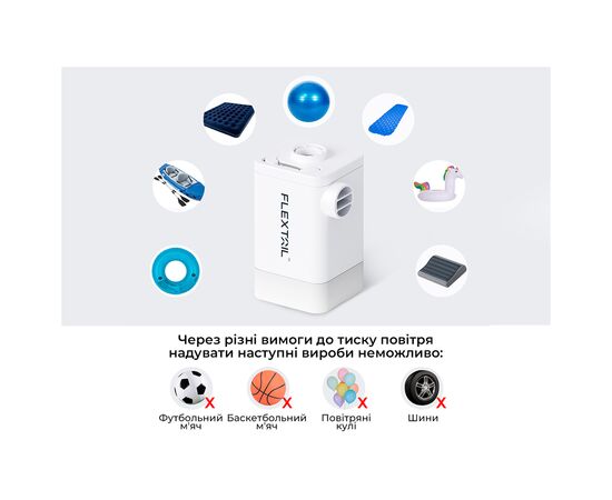 Насос для надувной мебели Flextail Max Pump 2 Plus, білий (6971670131063), изображение 11