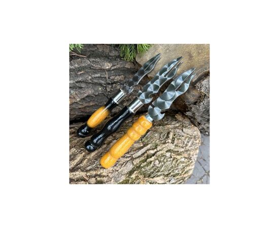 Вилка для снятия мяса Metalzavod 280х3мм чорна (VLK-3MM-BL), изображение 3