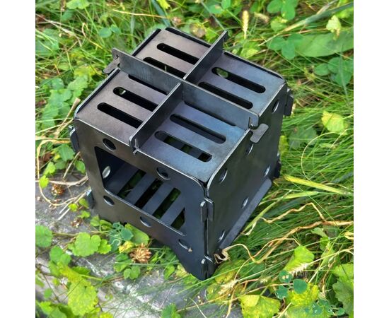 Печь-тресочница Metalzavod 13.5х13.5х15см 2мм мала (SHP-2S), изображение 5