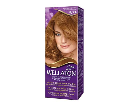 Краска для волос Wellaton 8/74 Шоколад с карамелью (4056800621194/4056800620111)