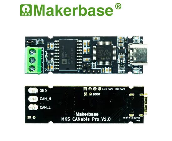 Адаптер Makerbase CANable USB to CAN canbus debugger analyzer adapter Isolated (MKS CANable), изображение 2