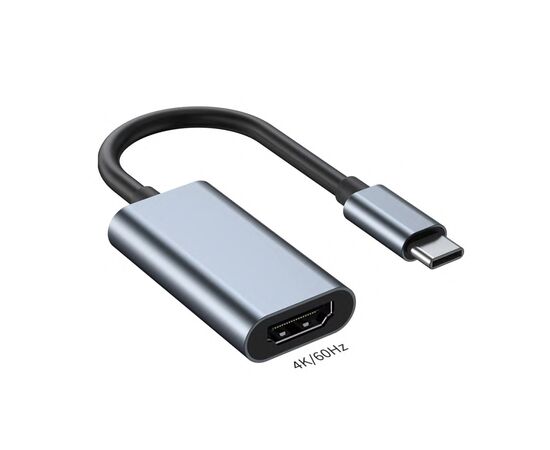 Переходник USB-C to HDMI F USB 3.0 4K60Hz dark gray Dynamode (DM-AD-USB-C-HDMI), изображение 2