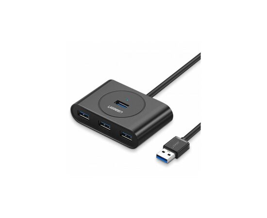 Концентратор Ugreen 4-port 1m USB 3.0 Active CR113 black (20291)