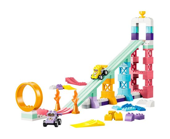 Конструктор LEGO DUPLO 3 в 1 Интересные горки и трамплины с автомобилями (10478), изображение 2