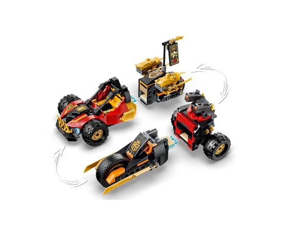 Конструктор LEGO NINJAGO Комбинированные транспортные средства Кая и Коула (71864), изображение 3