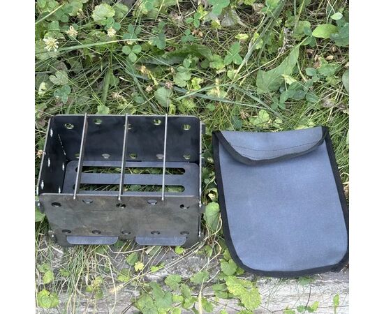 Печь-тресочница Metalzavod 21.3х15х15см 2мм велика з чохлом (SHP-2LCH), изображение 4