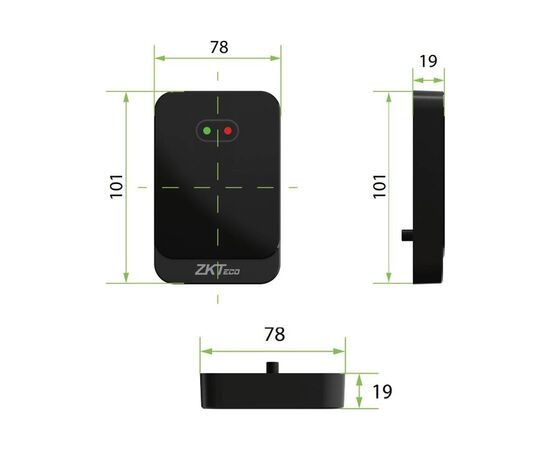Считыватель бесконтактных карт ZKTeco VR30, изображение 2