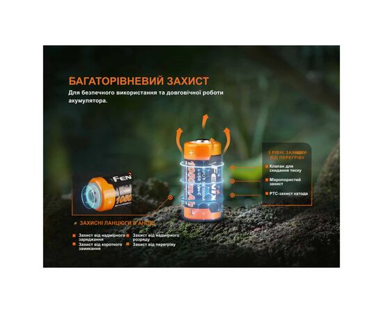 Аккумулятор Fenix 16340 (1050 mAh) Type-C (ARB-L16-1050UP), изображение 7
