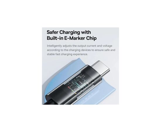 Дата кабель USB-C to USB-C 2.0m 100W (20V/5A) black Baseus (P10373000111-01), изображение 3