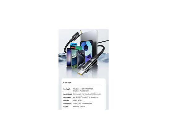 Дата кабель USB-C to USB-C 2.0m 100W (20V/5A) black Baseus (P10373000111-01), изображение 7
